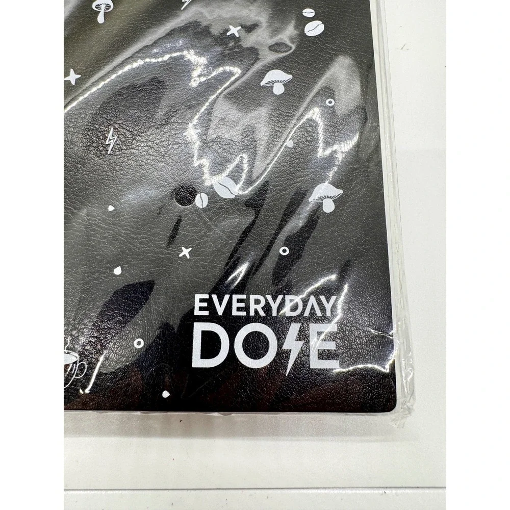 Everyday Dose Focus Journal Productivity Planner Black Faux Leather 2025 New‎